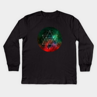 STAR TETRAHEDRON - INTERSTELLAR SPACE-GEOMETRIC SHAPES, FOR SMART, INTELLECTUAL PEOPLE LIKE YOUR GOOD SELF Kids Long Sleeve T-Shirt